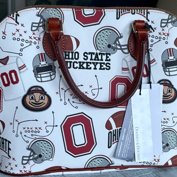 Dooney & Bourke Ohio State Satchel and Wallet Set - Red and White - Picture 3 of 5